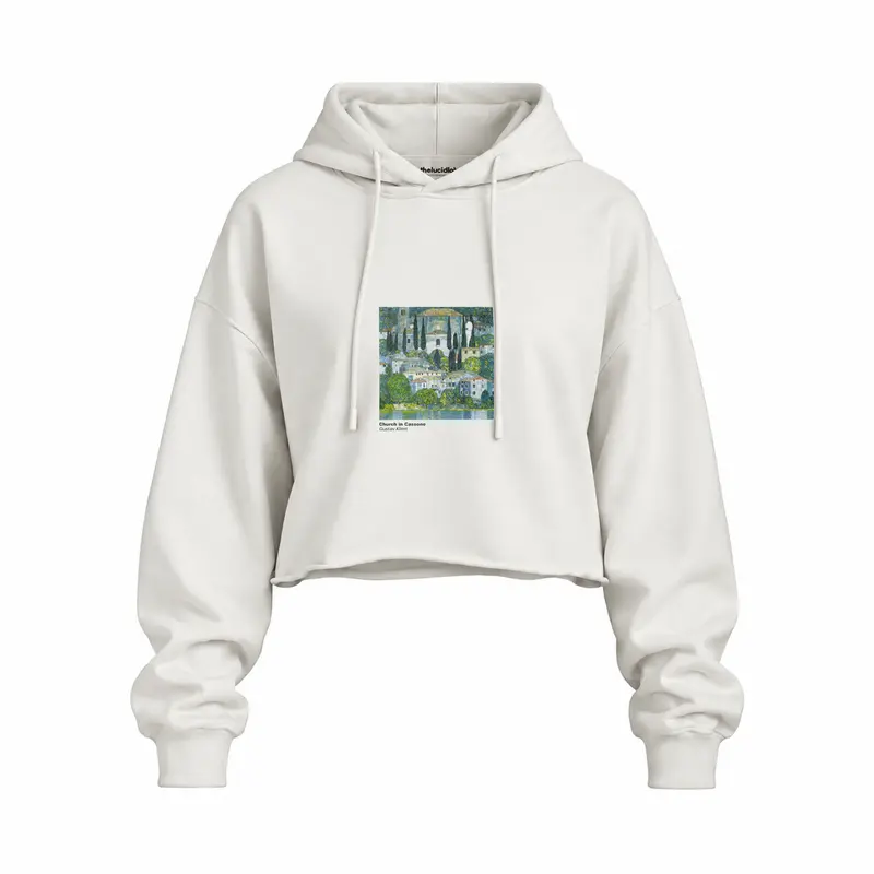Church in Cassone Oversize Crop Hoodie