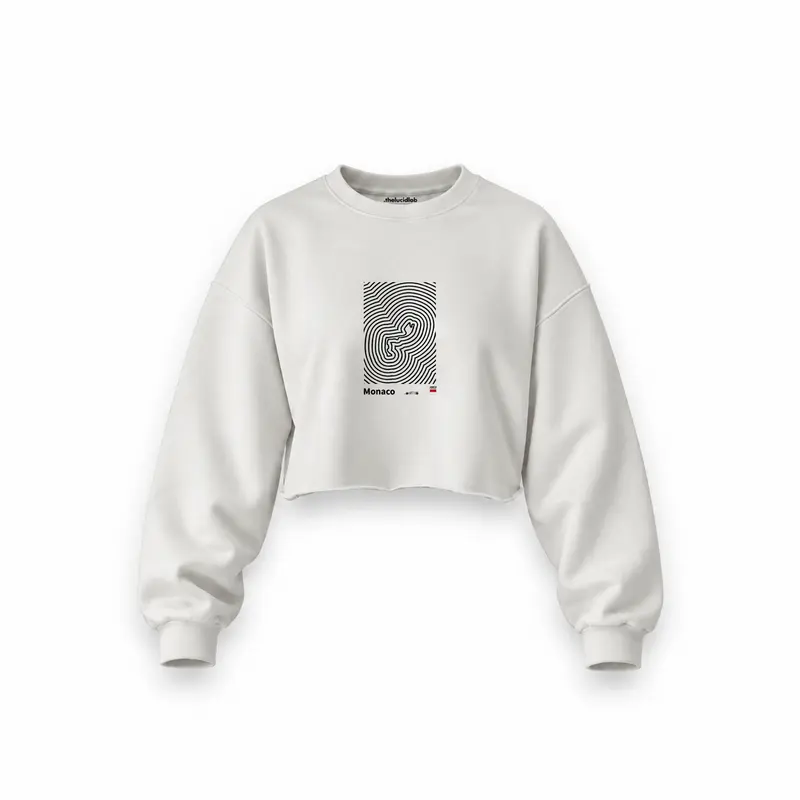 Circuit de Monaco Artwork Oversize Crop Sweatshirt