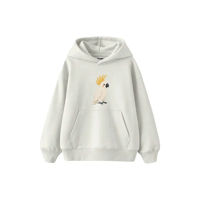 Cockatoo with a Cheerful Crest Çocuk Hoodie