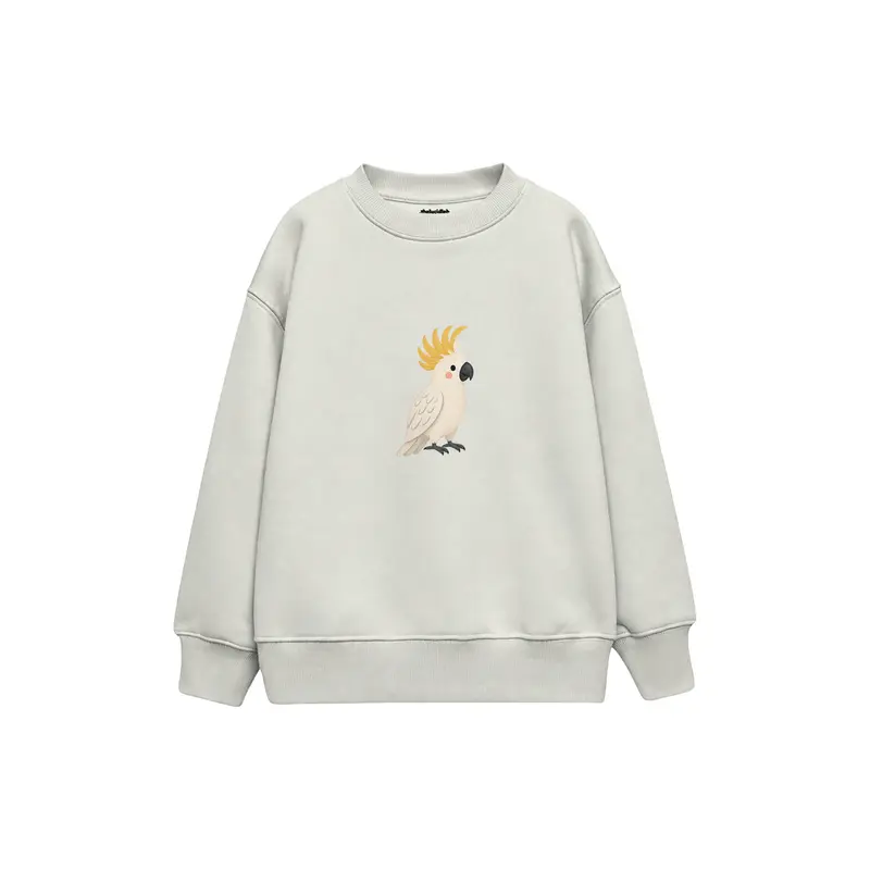 Cockatoo with a Cheerful Crest Çocuk Sweatshirt