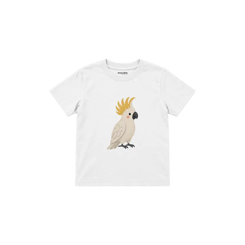 Cockatoo with a Cheerful Crest Çocuk Tişört