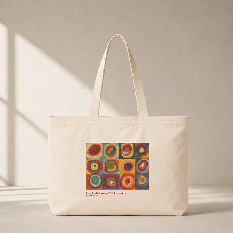 Color Study, Squares With Concentric Circles Club Tote Bag