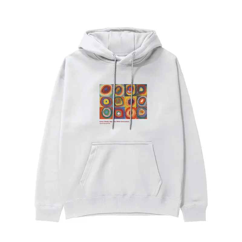 Color Study, Squares With Concentric Circles Hoodie