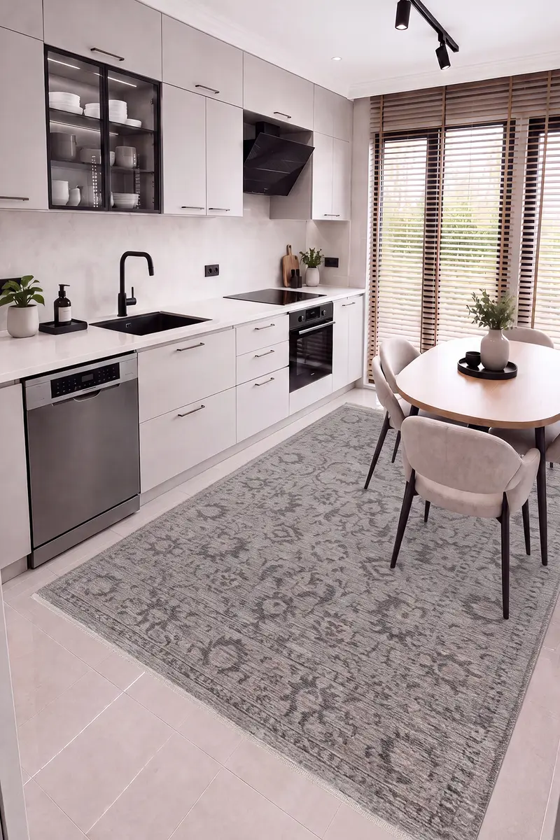 Cool Halı Azelia 03 Gri Kaymaz Taban Şönil Kilim