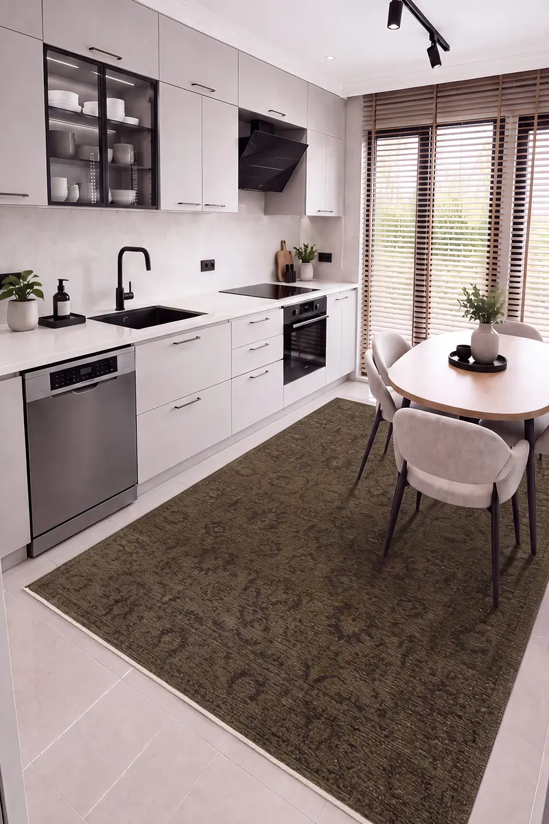 Cool Halı Azelia 03 Yeşil Kaymaz Taban Şönil Kilim
