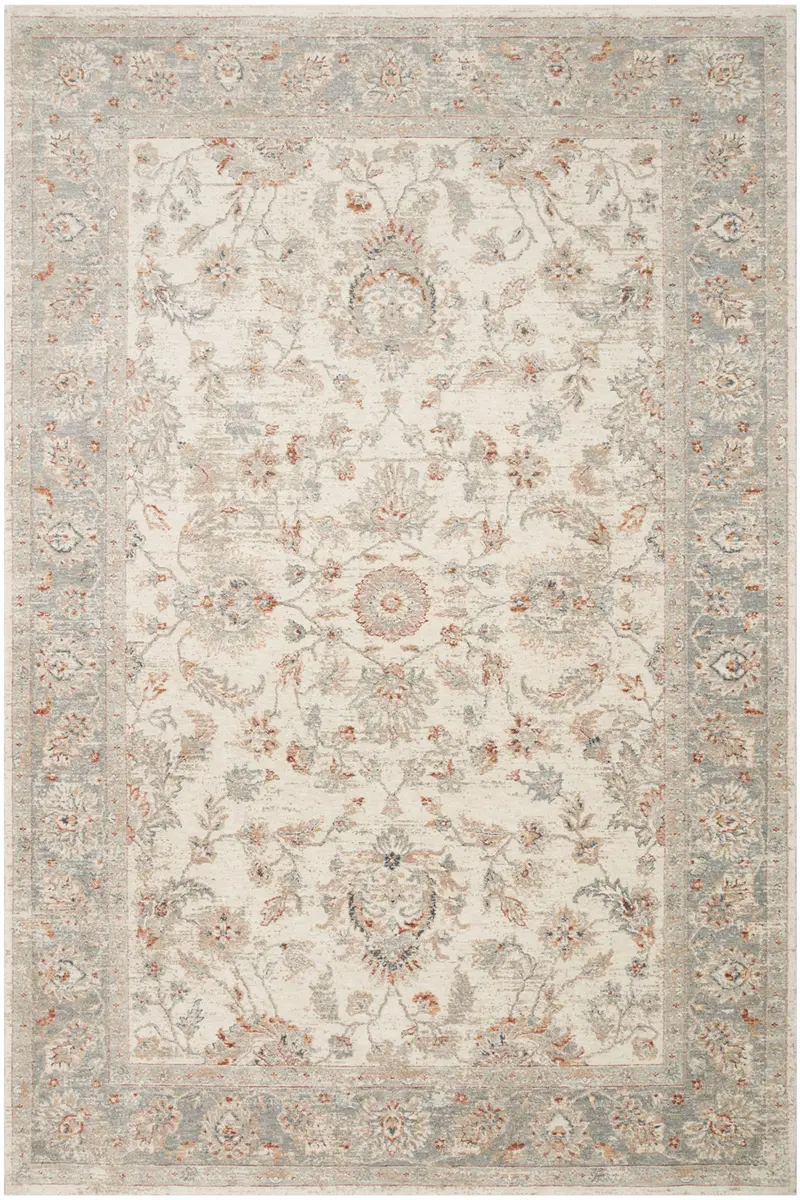 Cool Halı Bergama Krem Gri 04 Vintage Salon Halısı