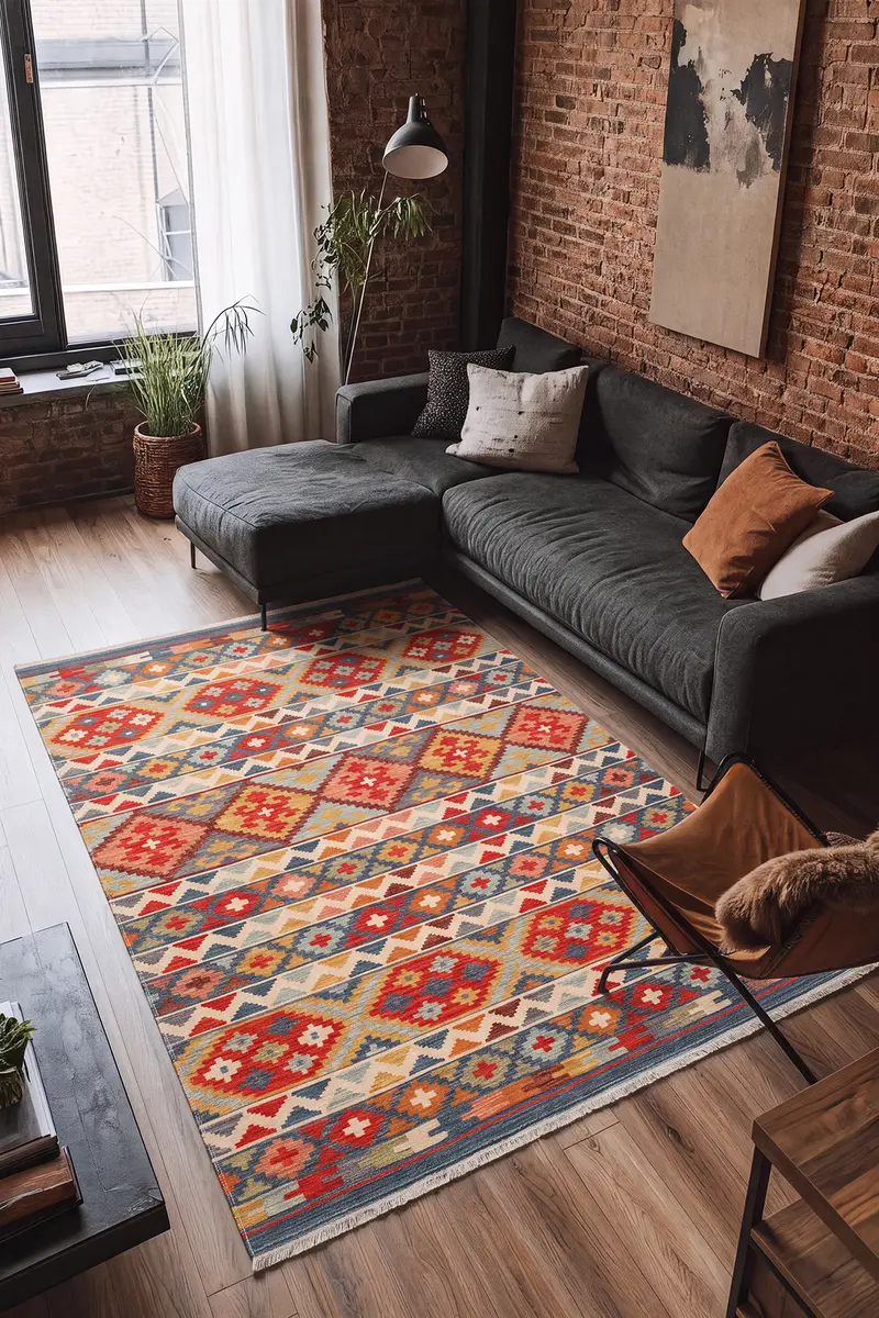 Cool Halı Beykoz BYK 02 Makinede Yıkanabilir Yazlık Kilim