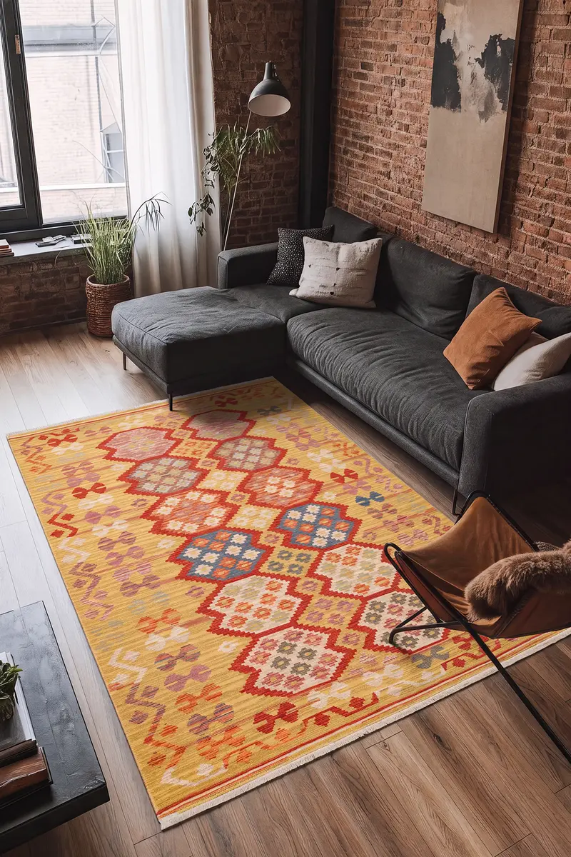 Cool Halı Beykoz BYK 03 Makinede Yıkanabilir Yazlık Kilim