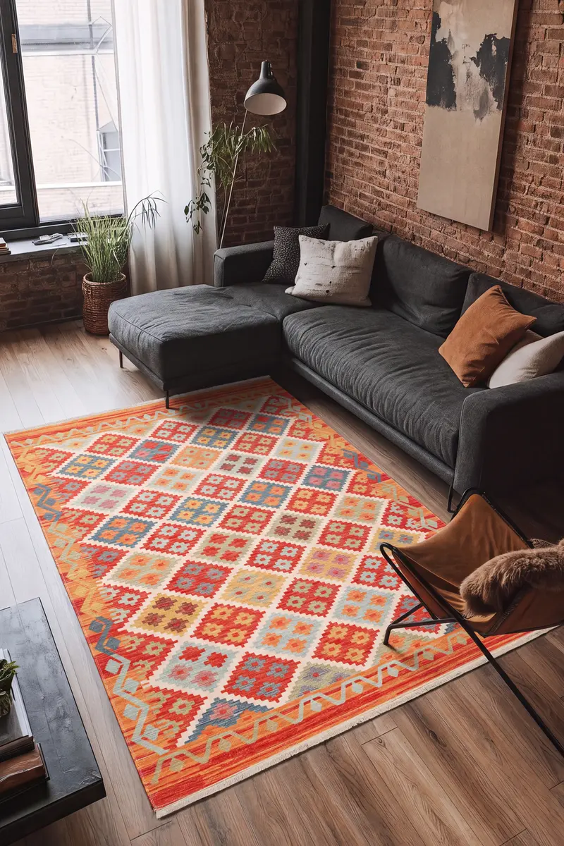 Cool Halı Beykoz BYK 05 Makinede Yıkanabilir Yazlık Kilim