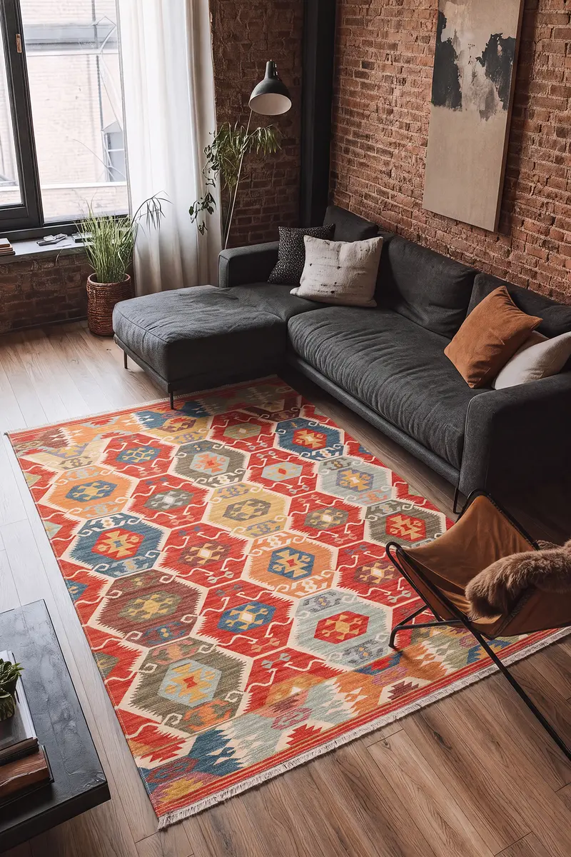 Cool Halı Beykoz BYK 06 Makinede Yıkanabilir Yazlık Kilim