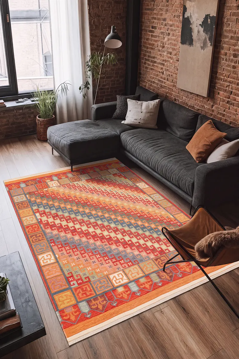 Cool Halı Beykoz BYK 11 Makinede Yıkanabilir Yazlık Kilim