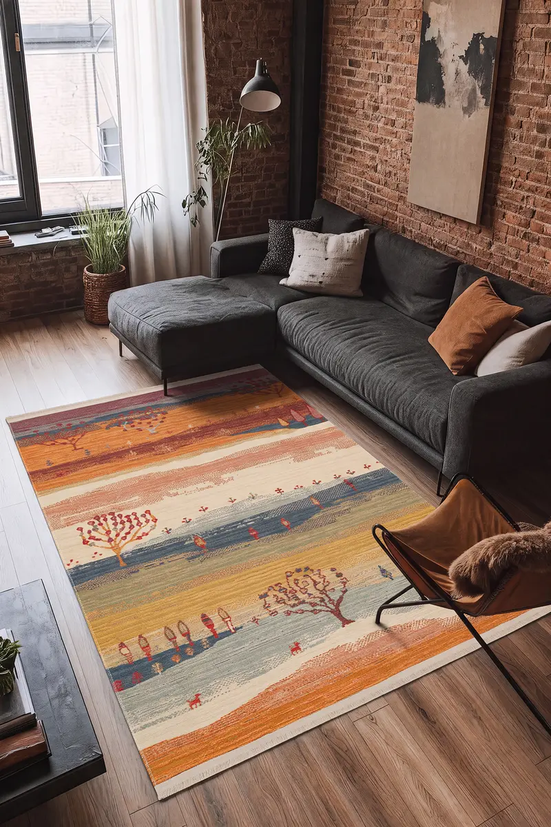Cool Halı Beykoz BYK 12 Makinede Yıkanabilir Yazlık Kilim
