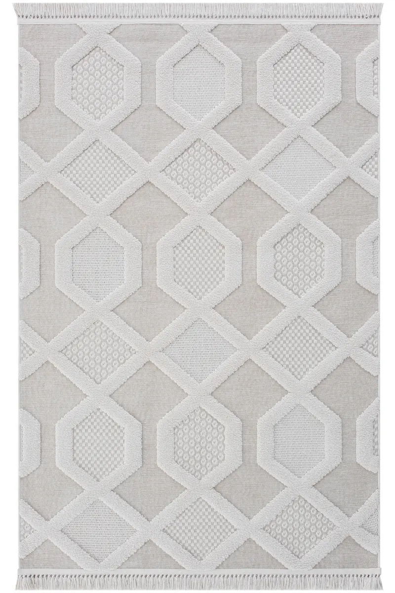 Cool Halı Block 1040 Bej Kaymaz Taban Modern Kesme Halı SSF