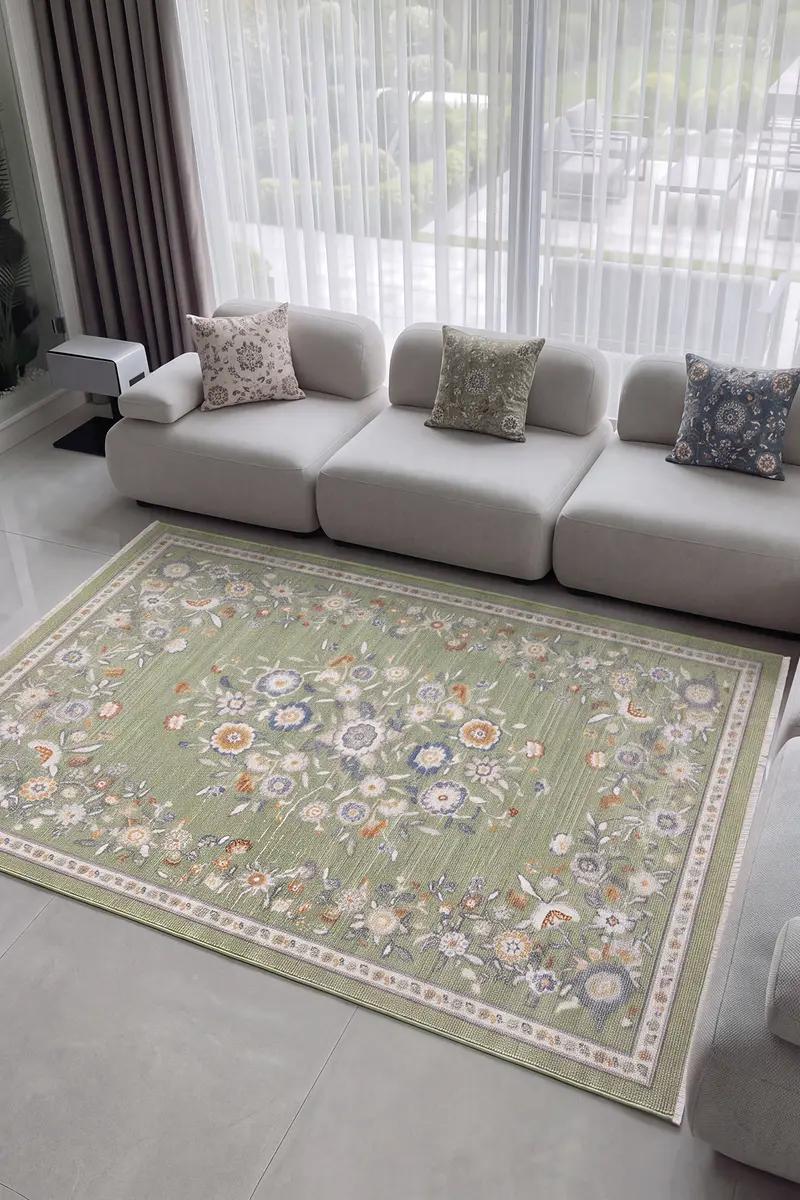 Cool Halı Floor Flr 30 Çiçek Desenli Vintage Halı