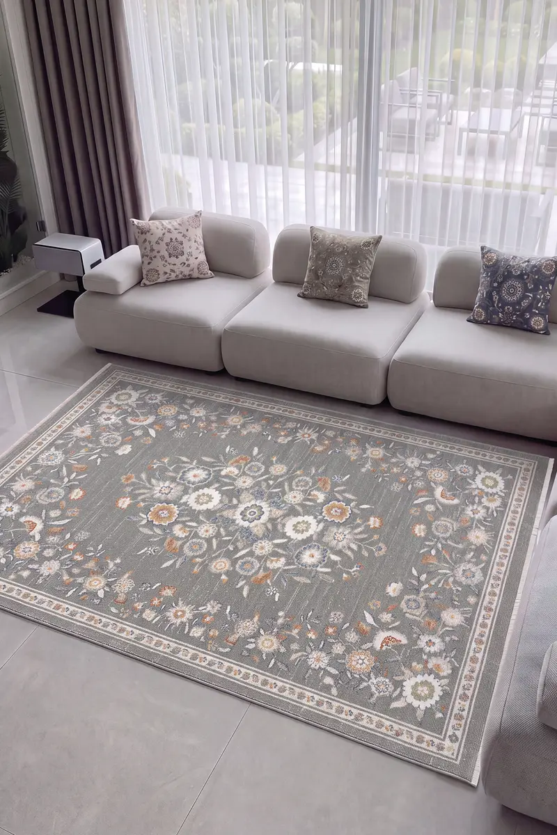 Cool Halı Floor Flr 40 Çiçek Desenli Vintage Halı