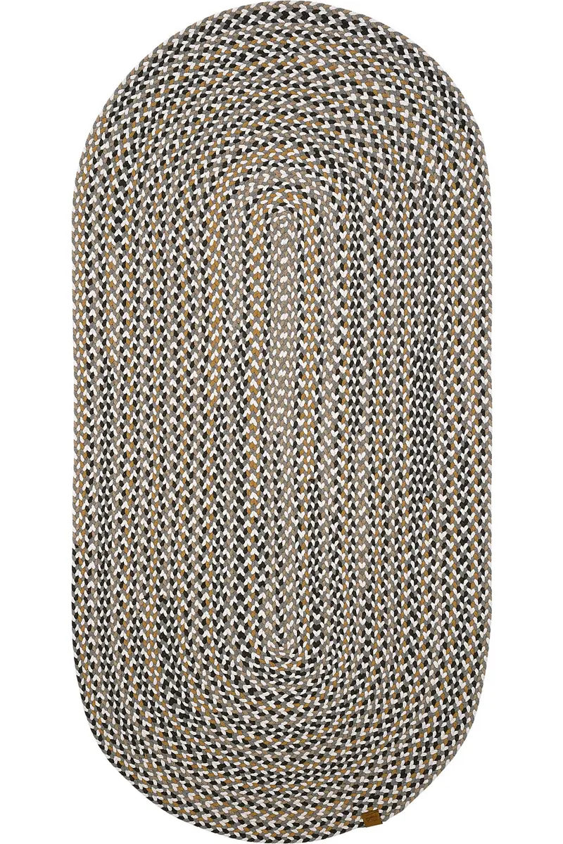 Cool Halı Glenn 618 Gri Kahve El Dokuması Dekoratif Oval Halı