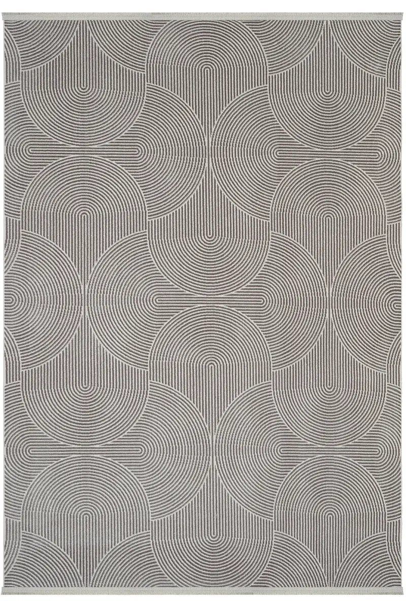 Cool Halı Lena 1126 Gri Antrasit Geometrik Desenli Modern Akrilik Halı SSF