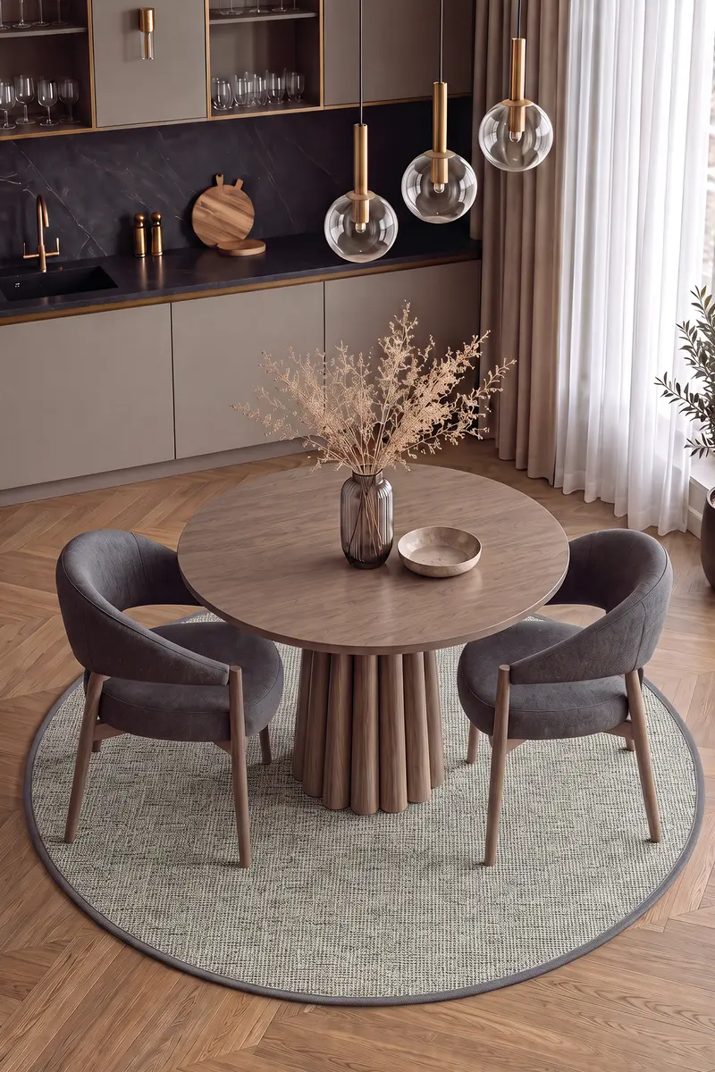 Cool Halı Londra R8 Yuvarlak Biyeli Sisal Halı