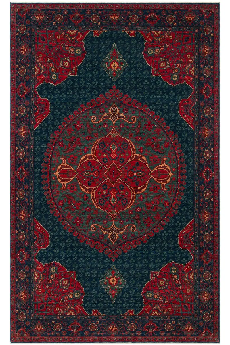 Cool Halı Mardin Lacivert 03 Bohem Yün Halı
