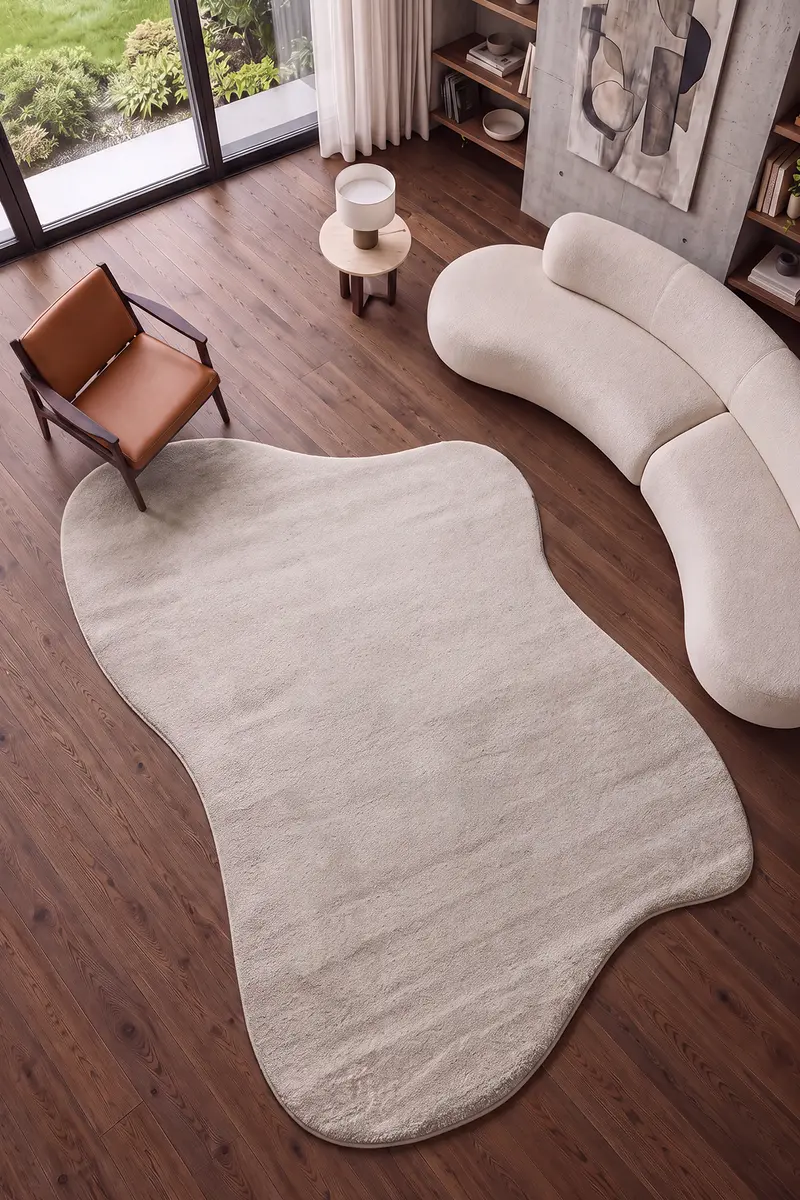 Cool Halı Puffy Amorf 01 Taş Yumuşak Dokulu Dekoratif Halı