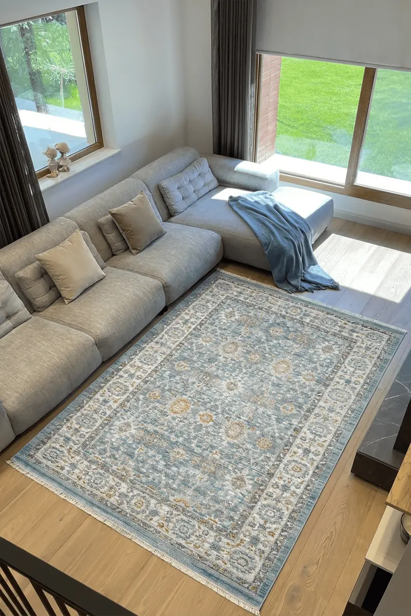 Cool Halı Zaraf 309 Bej Yeşil Vintage Halı