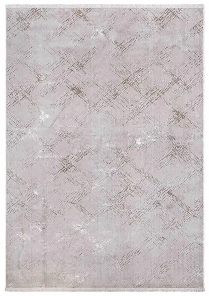 Cotton 1137 Bej Modern Tasarımlı Kaymaz Tabanlı Makine Halısı