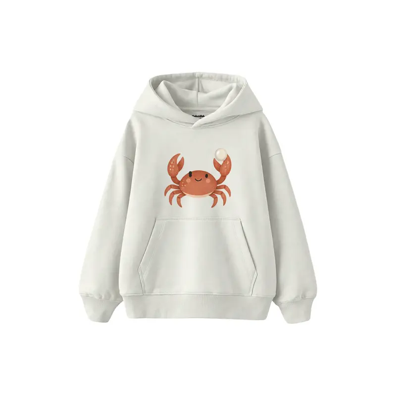 Crab Offering a Pearl Çocuk Hoodie