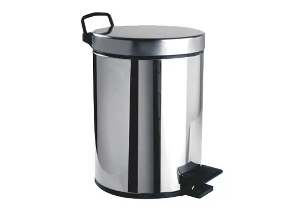 Creavit Paslanmaz Krom 12 lt Pedallı Çöp Kovası ST16612