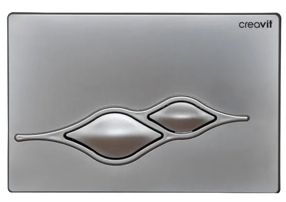 Creavit Ufo Mat Gri Krom Boyalı Kumanda Paneli Buton GP1003.00