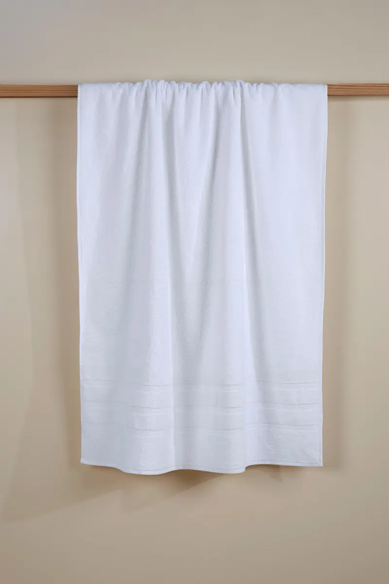 Cruz Banyo Havlusu 90x150 cm Beyaz