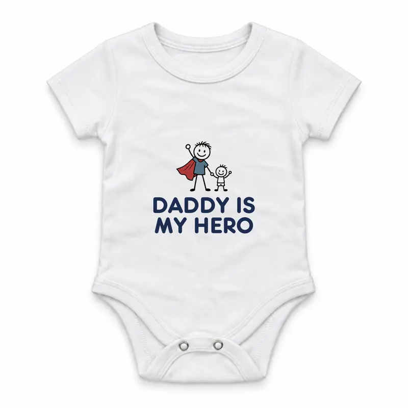 Daddy Is My Hero Çıtçıtlı Body