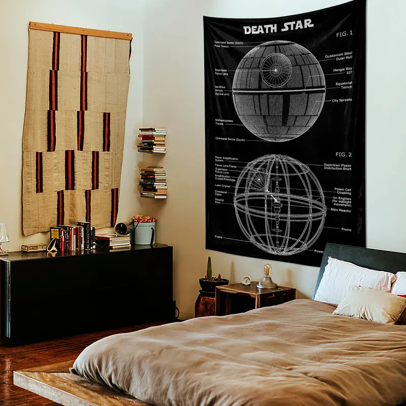 Death Star Chalkboard Duvar Örtüsü