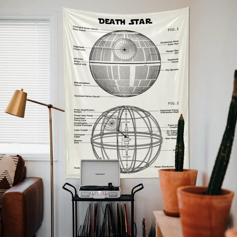 Death Star Ivory Duvar Örtüsü