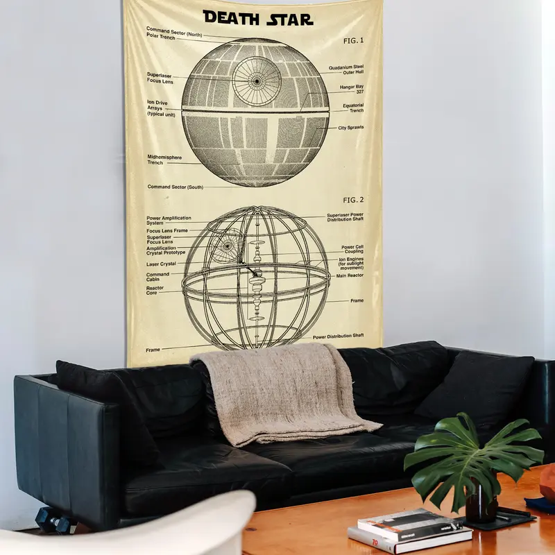 Death Star Vintage Duvar Örtüsü