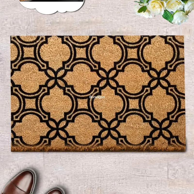 Decorativo Doğal Koko Hindistan Cevizi Kapı Önü Paspas 60x40cm