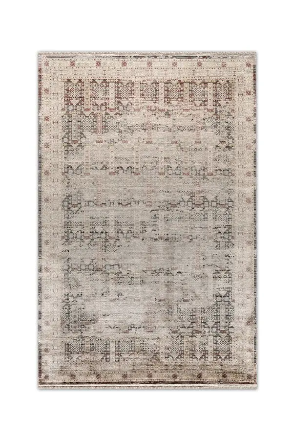 Degrade Alina DG03A Gri Vintage Salon ve Oturma Odası Halısı
