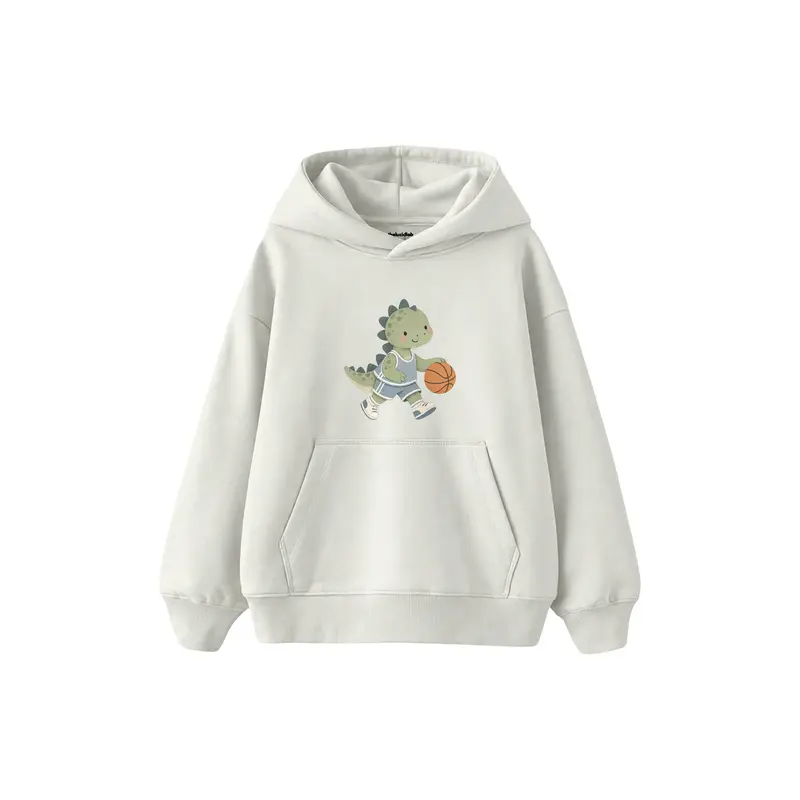Dinosaur Playing Basketball Çocuk Hoodie