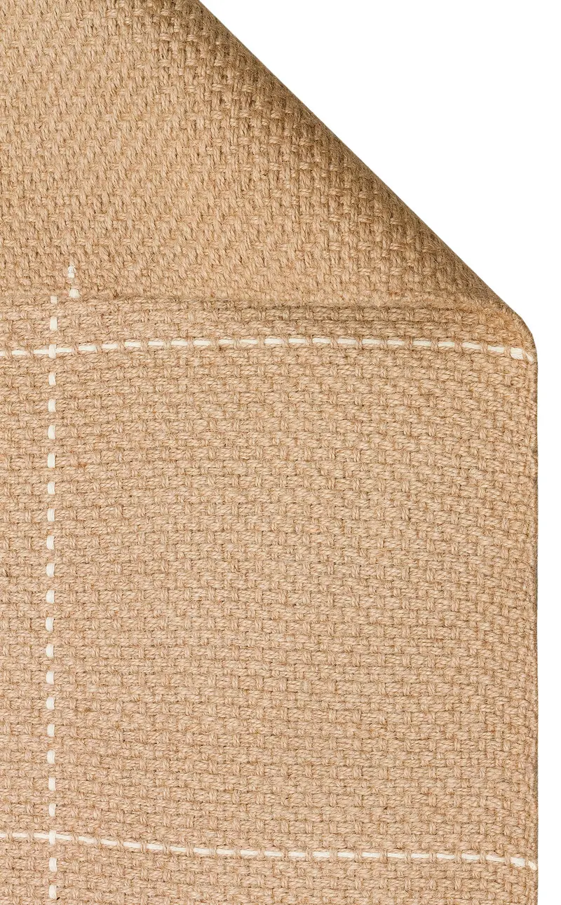 DLH 01 WHITE  - DELHİ - Jüt ve Pamuk ile Üretilen Çift Taraflı Modern Kilim