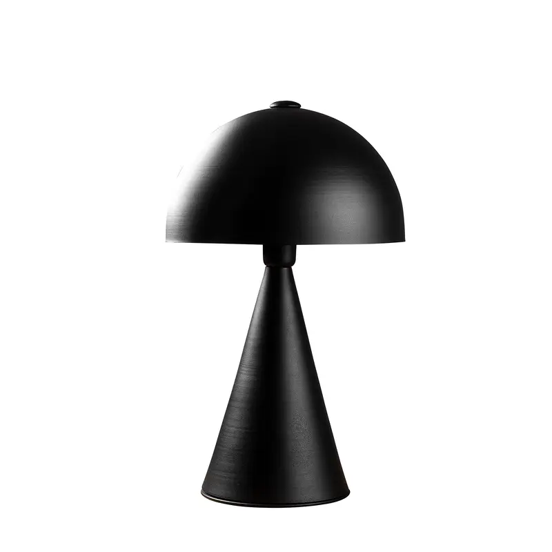 Dome Başlık Modern Metal Masa Lambası - Siyah