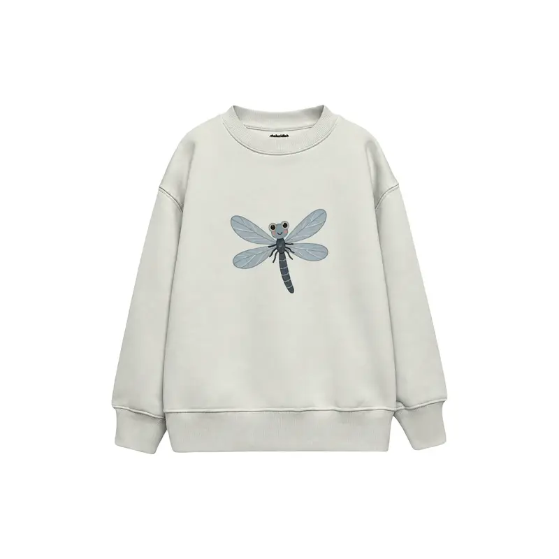 Dragonfly with Muted Blue Wings Çocuk Sweatshirt
