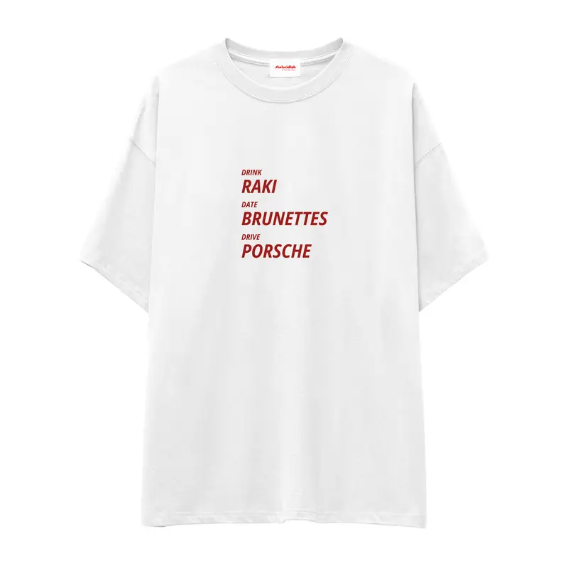 Drink Date Drive Oversize Tişört