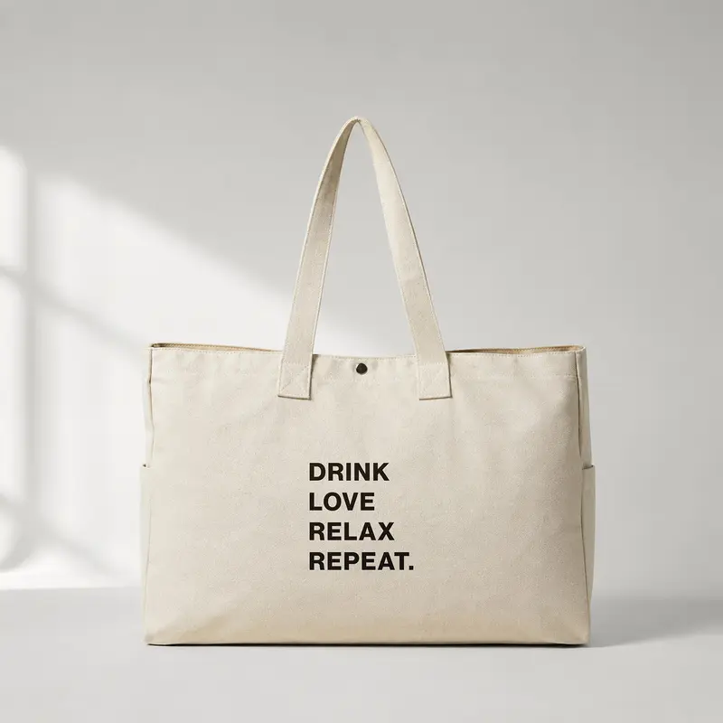 Drink Love Relax Repeat Daily Tote Bag