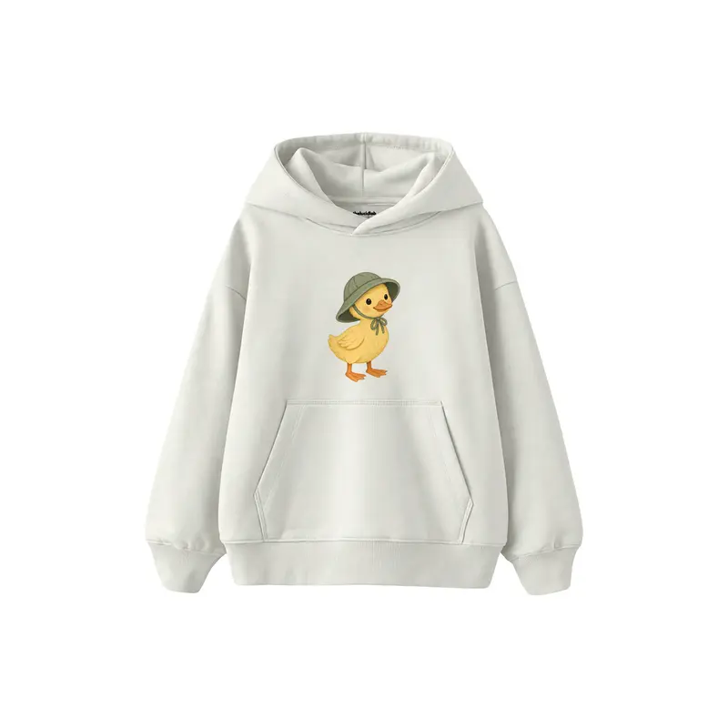 Duckling Wearing a Little Rain Hat Çocuk Hoodie