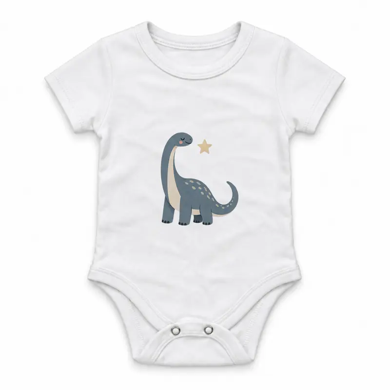 Dusty Blue Sauropod with a Small Star Çıtçıtlı Body