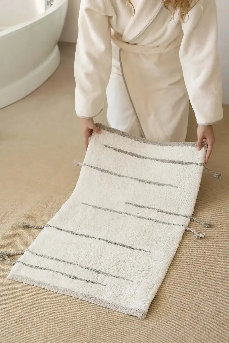 Earth Tekli Banyo Paspası %100 Pamuk 50x80 cm Yeşil
