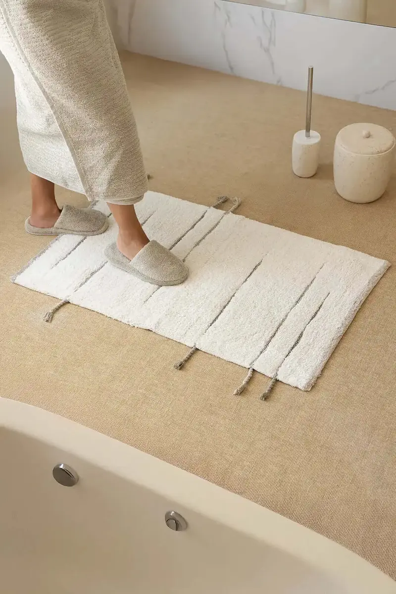 Earth Tekli Banyo Paspası %100 Pamuk 60x100 cm Yeşil
