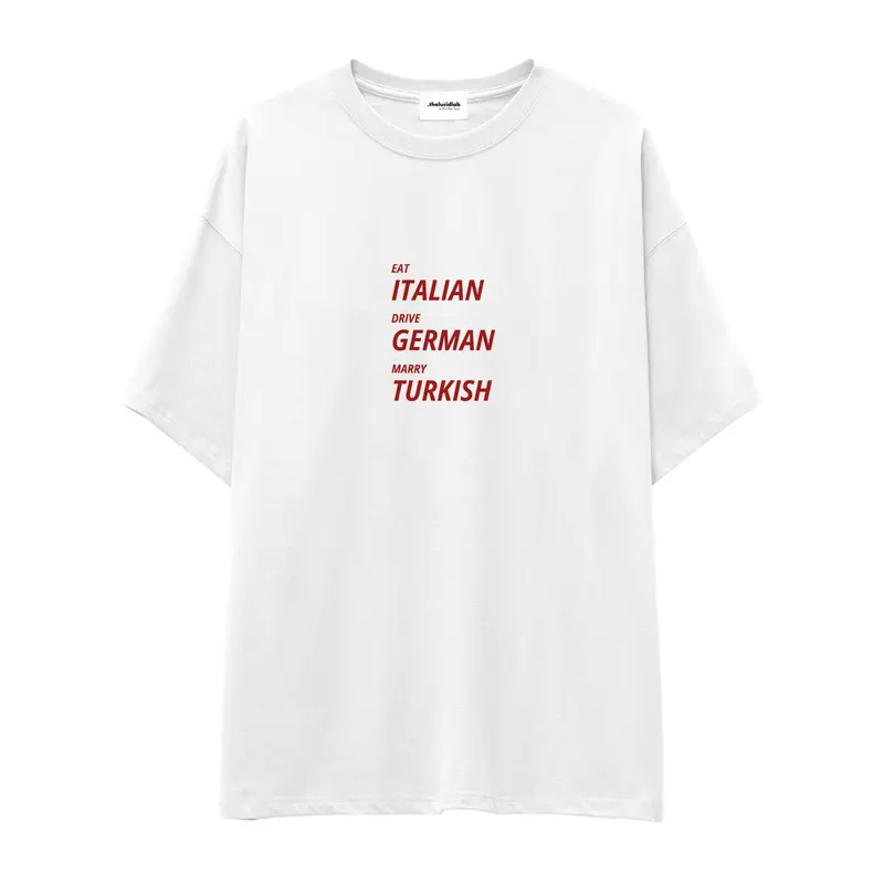 Eat Drive Marry Oversize Tişört