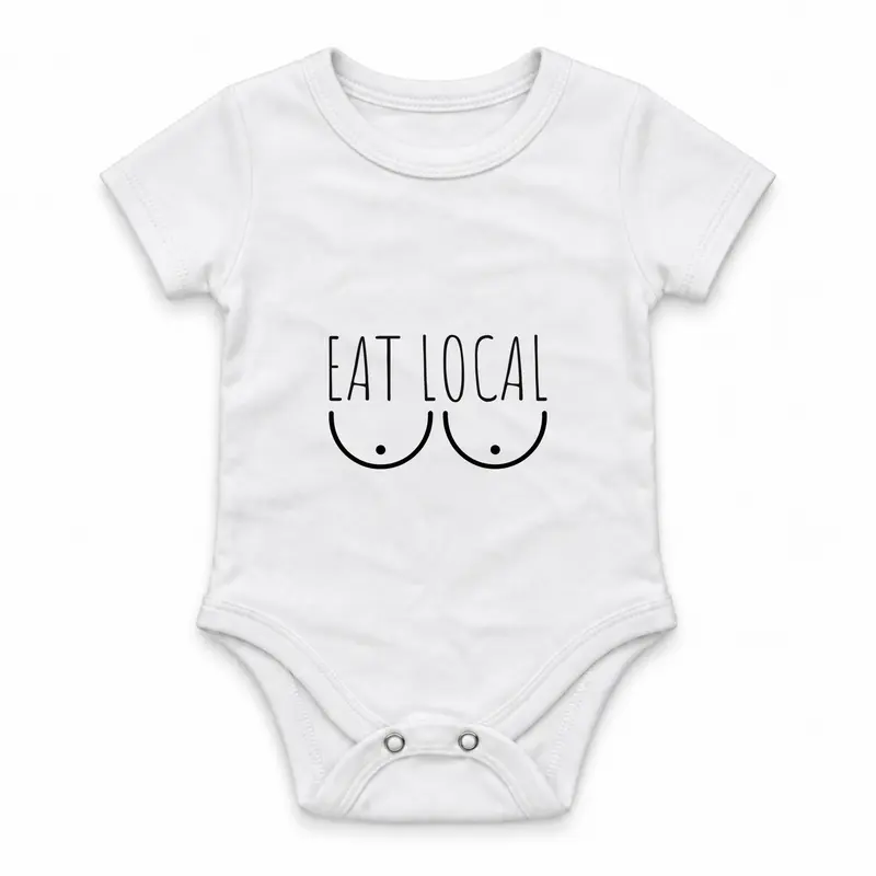 Eat Local Çıtçıtlı Body