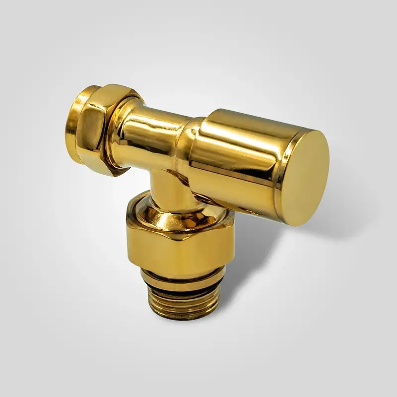 Edp Köşe Radyatör Havlupan Vanası Altın Gold Sarı Pex 16x2"