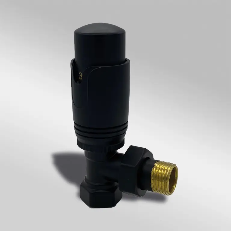 Edp Siyah Termostatik Radyatör Vanası Sıcaklık Kontrol 1/2"